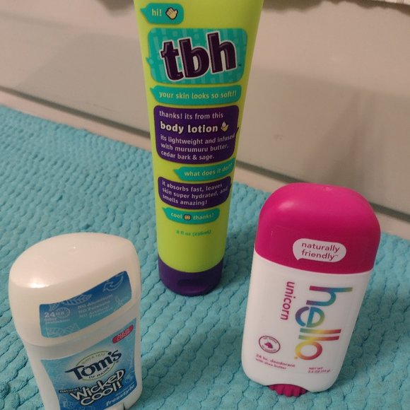 NEW Lot of 3 tween deodorants and lotion - Tom's of Maine, Hello, TBH - Picture 1 of 3